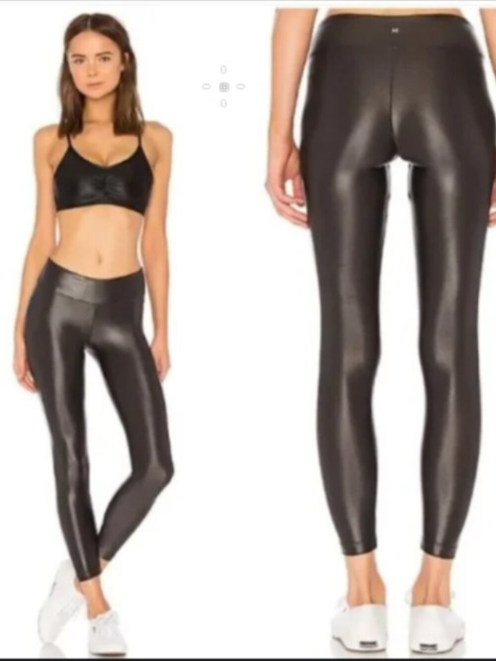 KORAL INFINITY HIGH RISE LEGGINGS IN SHINY BLACK SIZE SMALL